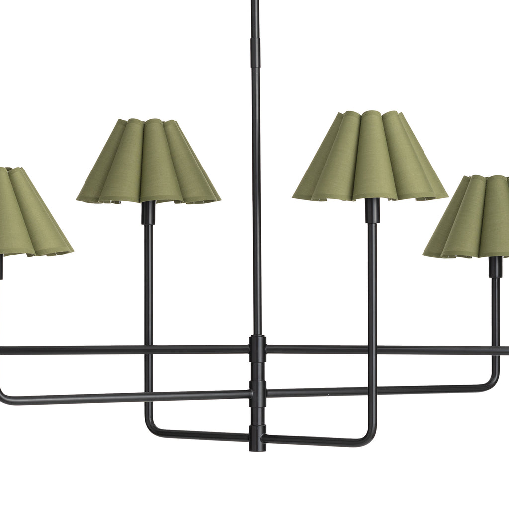 16-1454BB-GRN Polly 6 Light Chandelier | Alternate Image