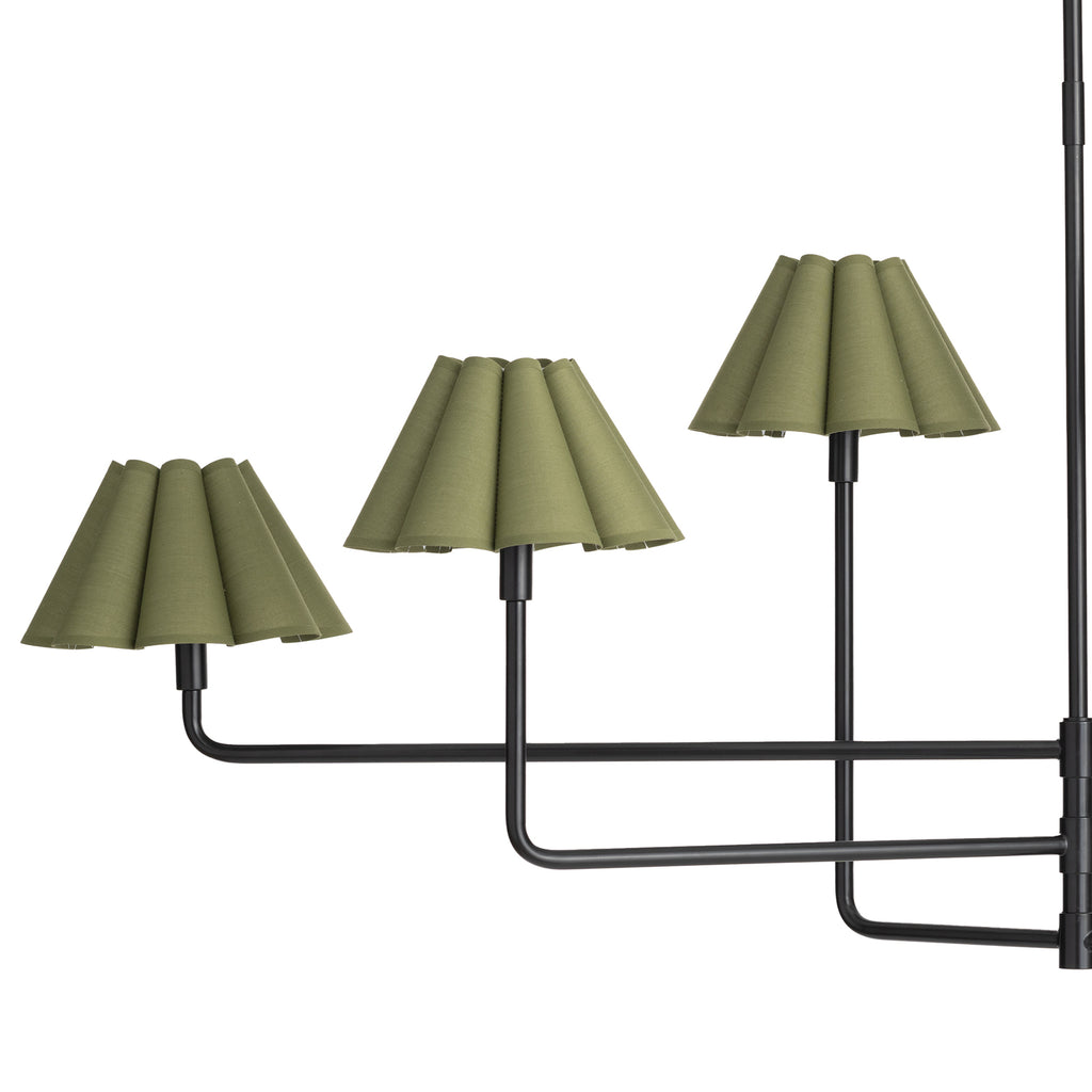 16-1454BB-GRN Polly 6 Light Chandelier | Alternate Image