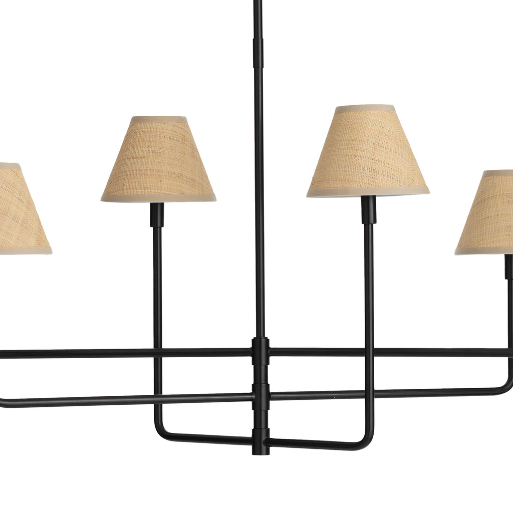 16-1454BB-RAT Polly 6 Light Chandelier | Alternate Image