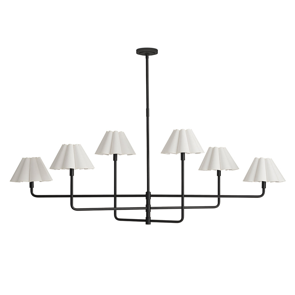 16-1454BB-WT Polly 6 Light Chandelier | Main Image