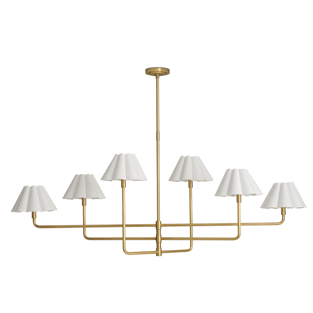 16-1454NB-WT Polly 6 Light Chandelier | Main Image