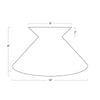 16-1466BLK Viggo 1 Light Flush | Dimensions Image