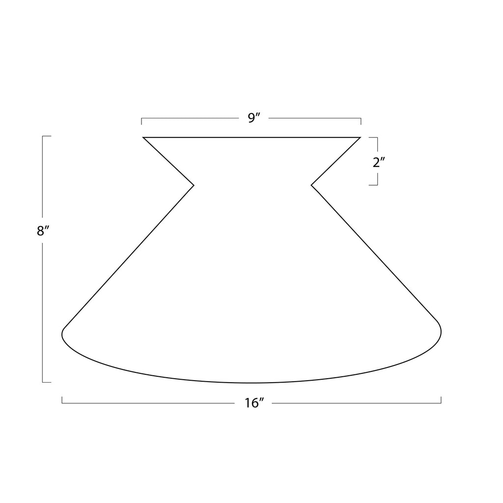 16-1466BLK Viggo 1 Light Flush | Dimensions Image