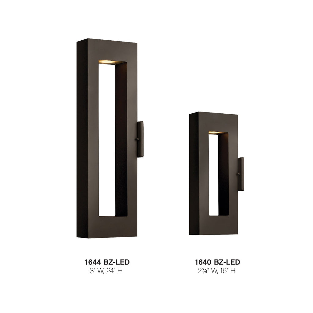 1644BZ-LL Atlantis 2 Light Modern / Contemporary Outdoor Wall Mount | Alternate Image