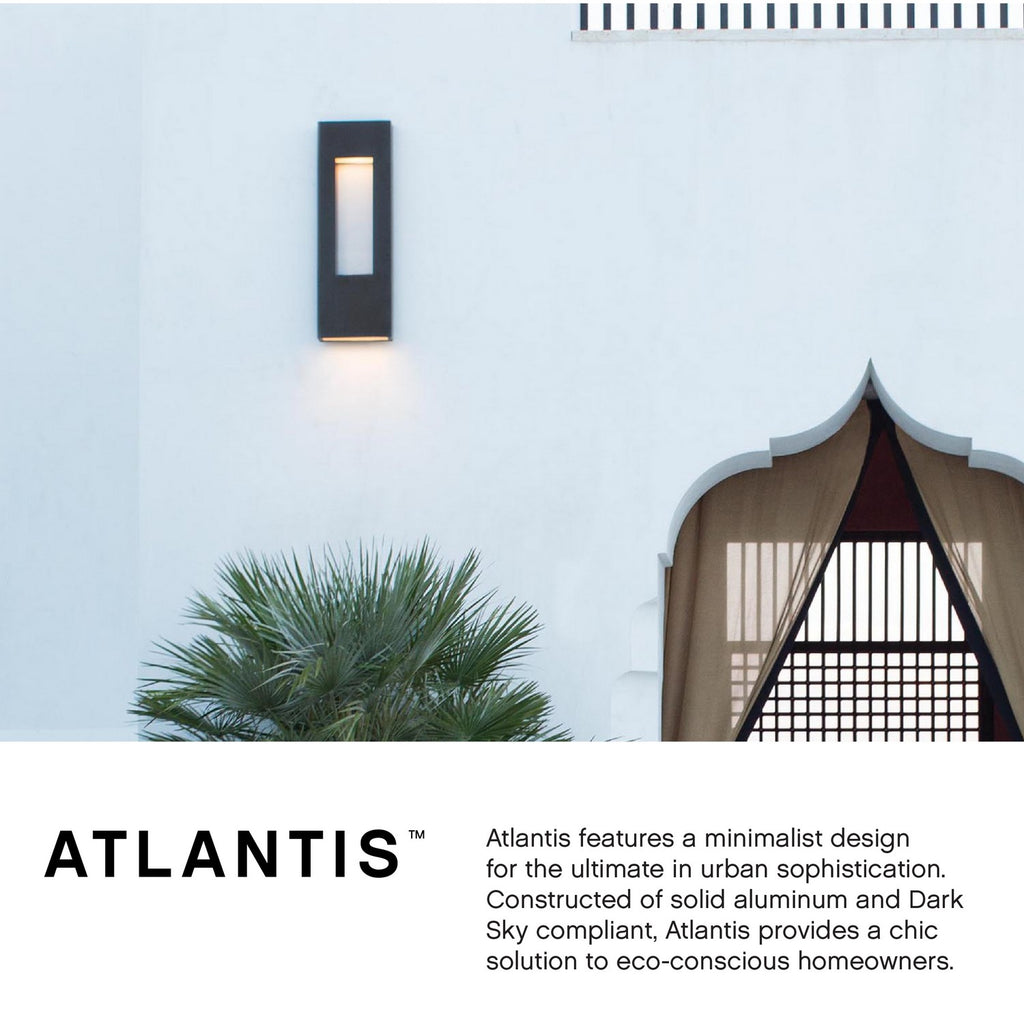 1644BZ-LL Atlantis 2 Light Modern / Contemporary Outdoor Wall Mount | Alternate Image