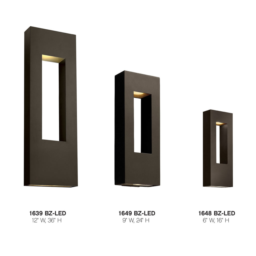 1649BZ-LL Atlantis 2 Light Modern / Contemporary Outdoor Wall Mount | Alternate Image