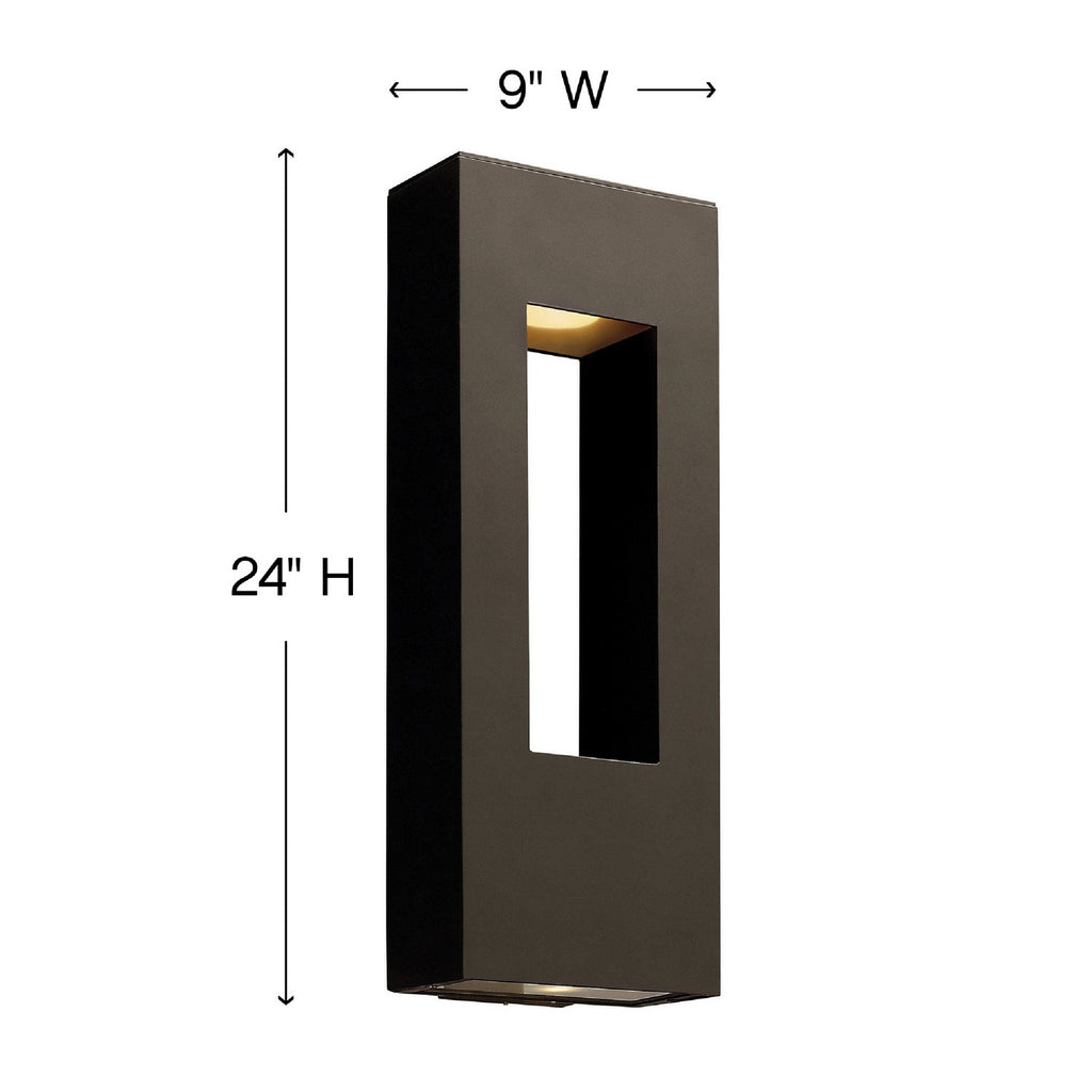 1649BZ-LL Atlantis 2 Light Modern / Contemporary Outdoor Wall Mount | Alternate Image