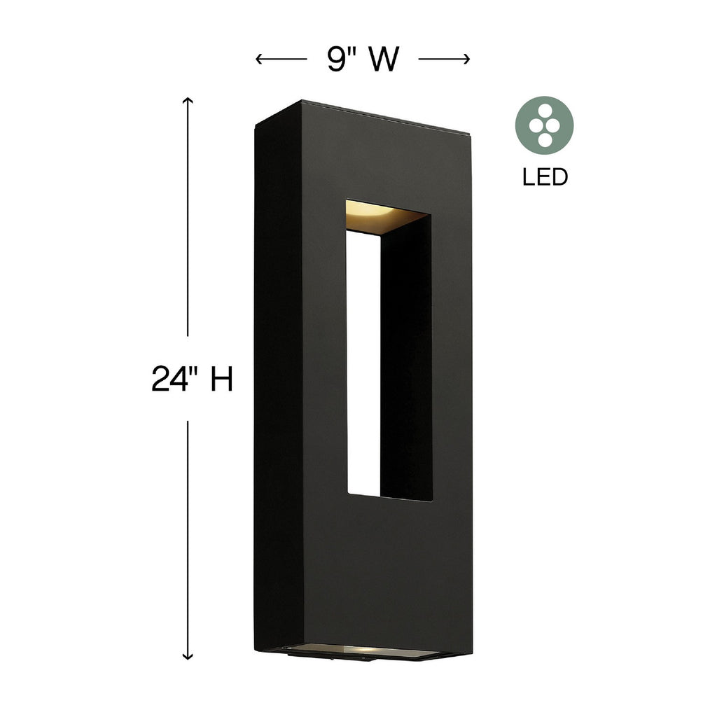 1649BZ-LL Atlantis 2 Light Modern / Contemporary Outdoor Wall Mount | Alternate Image