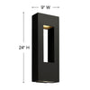 1649BZ-LL Atlantis 2 Light Modern / Contemporary Outdoor Wall Mount | Alternate Image