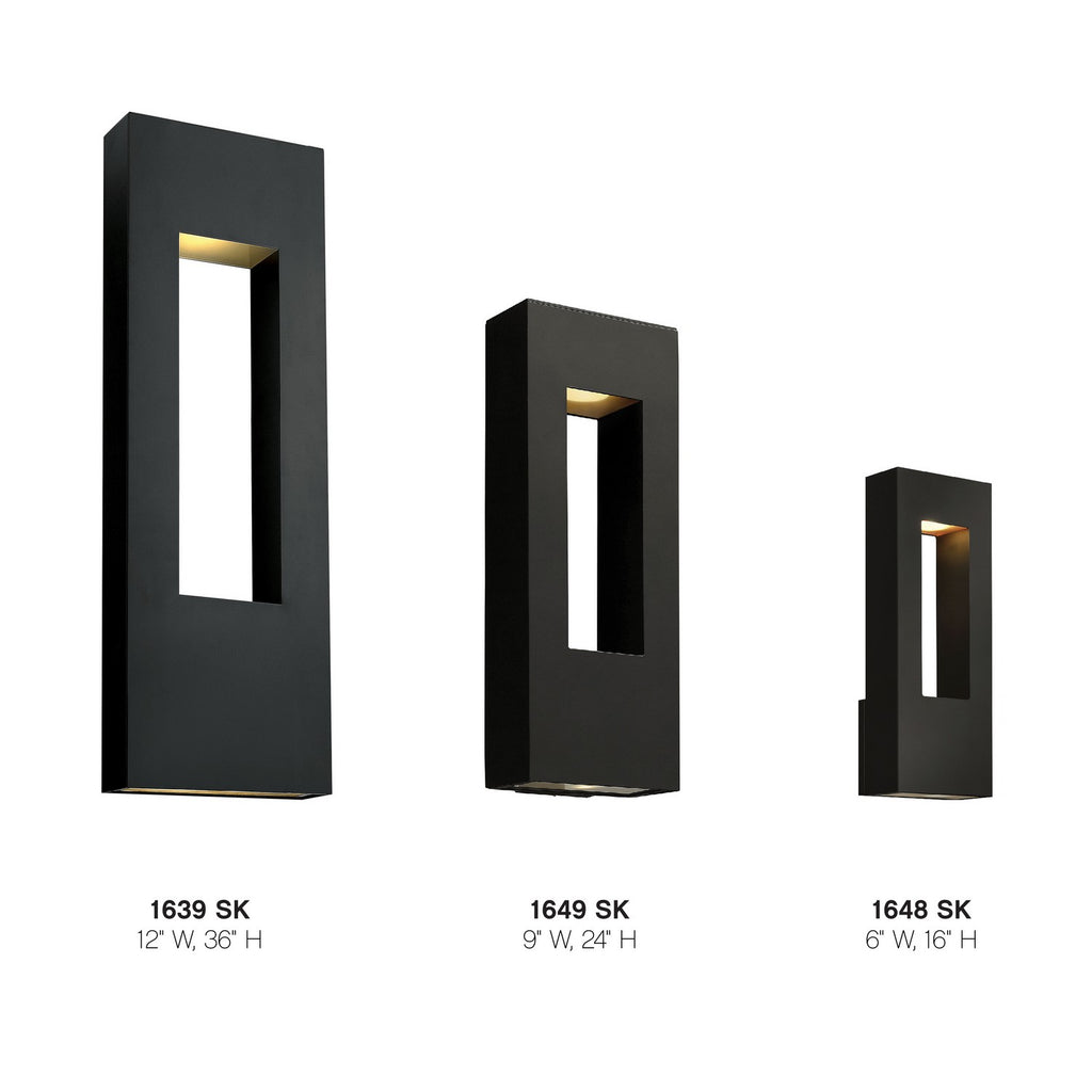 1649BZ-LL Atlantis 2 Light Modern / Contemporary Outdoor Wall Mount | Alternate Image