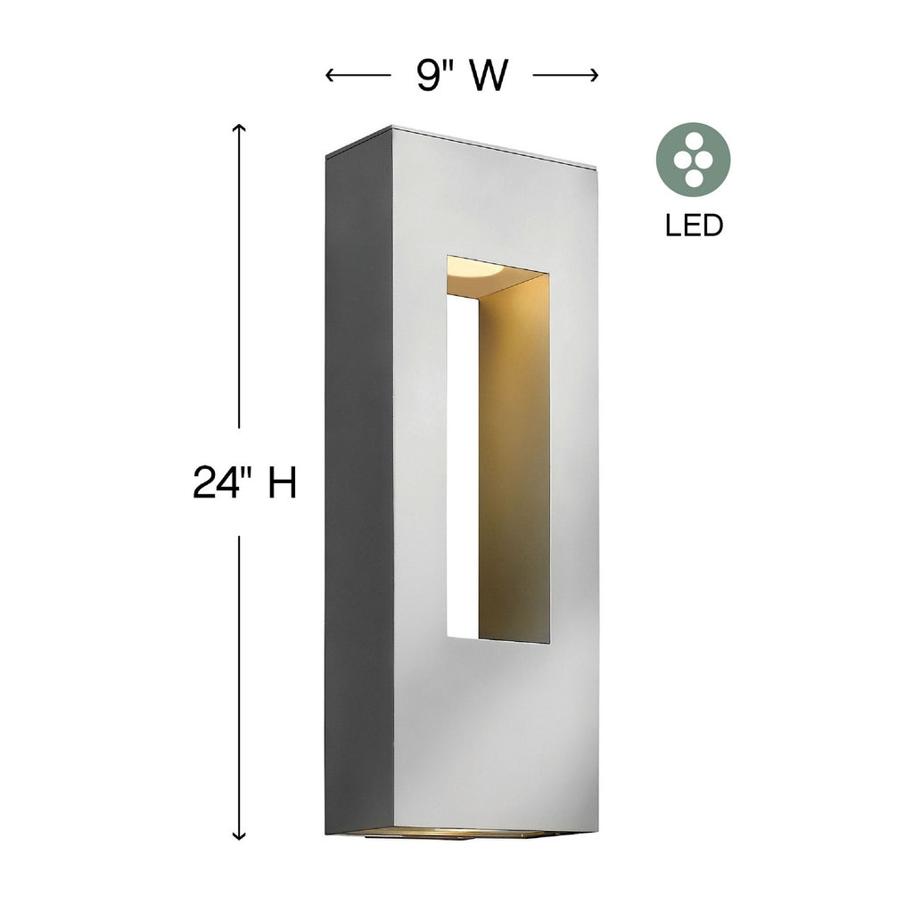 1649BZ-LL Atlantis 2 Light Modern / Contemporary Outdoor Wall Mount | Alternate Image