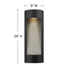 1664BZ Luna 2 Light Modern / Contemporary Outdoor Wall Mount | Alternate Image