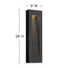 1669BZ-LED Luna 2 Light Outdoor Wall Mount|Dimensions Image