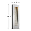 1669TT-LED Luna 2 Light Outdoor Wall Mount|Dimensions Image