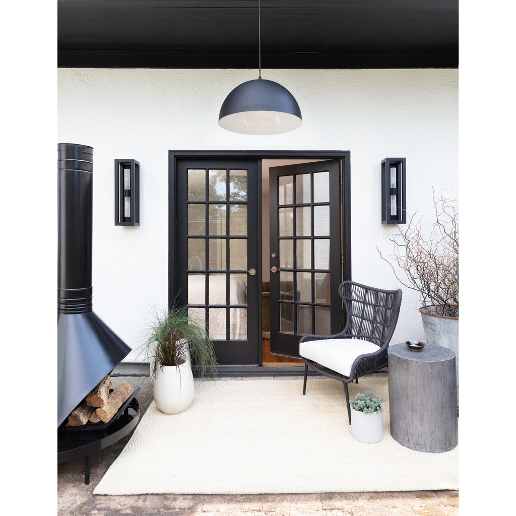 17-1004BLK Peridot 1 Light Outdoor Chandelier | Lifestyle Image