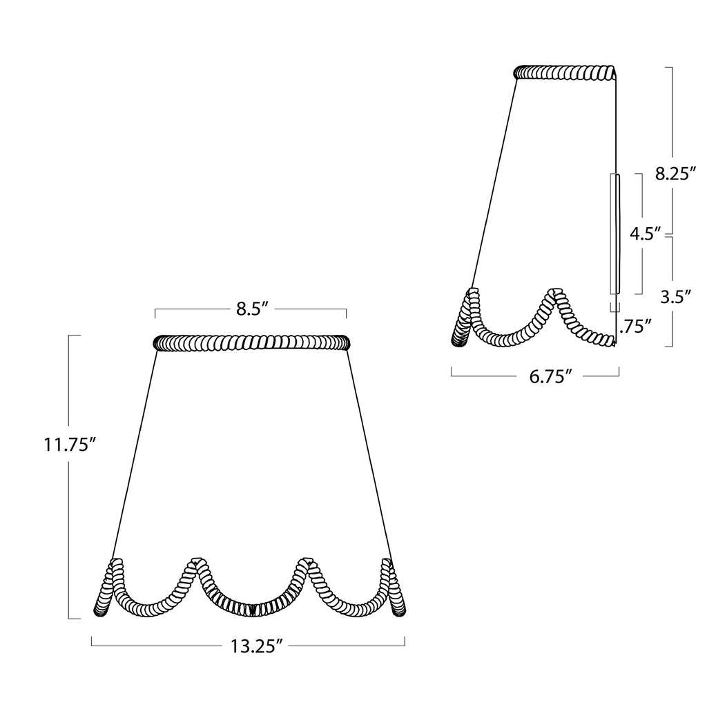 17-1037 Summer 1 Light Outdoor Sconce | Dimensions Image