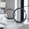 17913 Uttermost Orbits Black Ring Sculptures, S/2 | Lifestyle Image