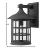 1805BK Freeport Coastal Elements 1 Light Outdoor Wall Mount|Dimensions Image