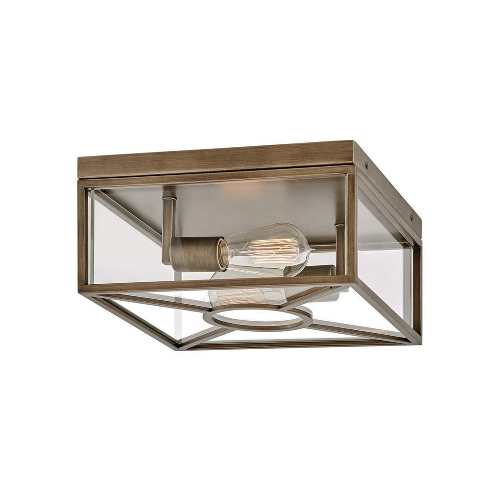 18373BK Brixton 2 Light Traditional Outdoor Flush Mount Main Image