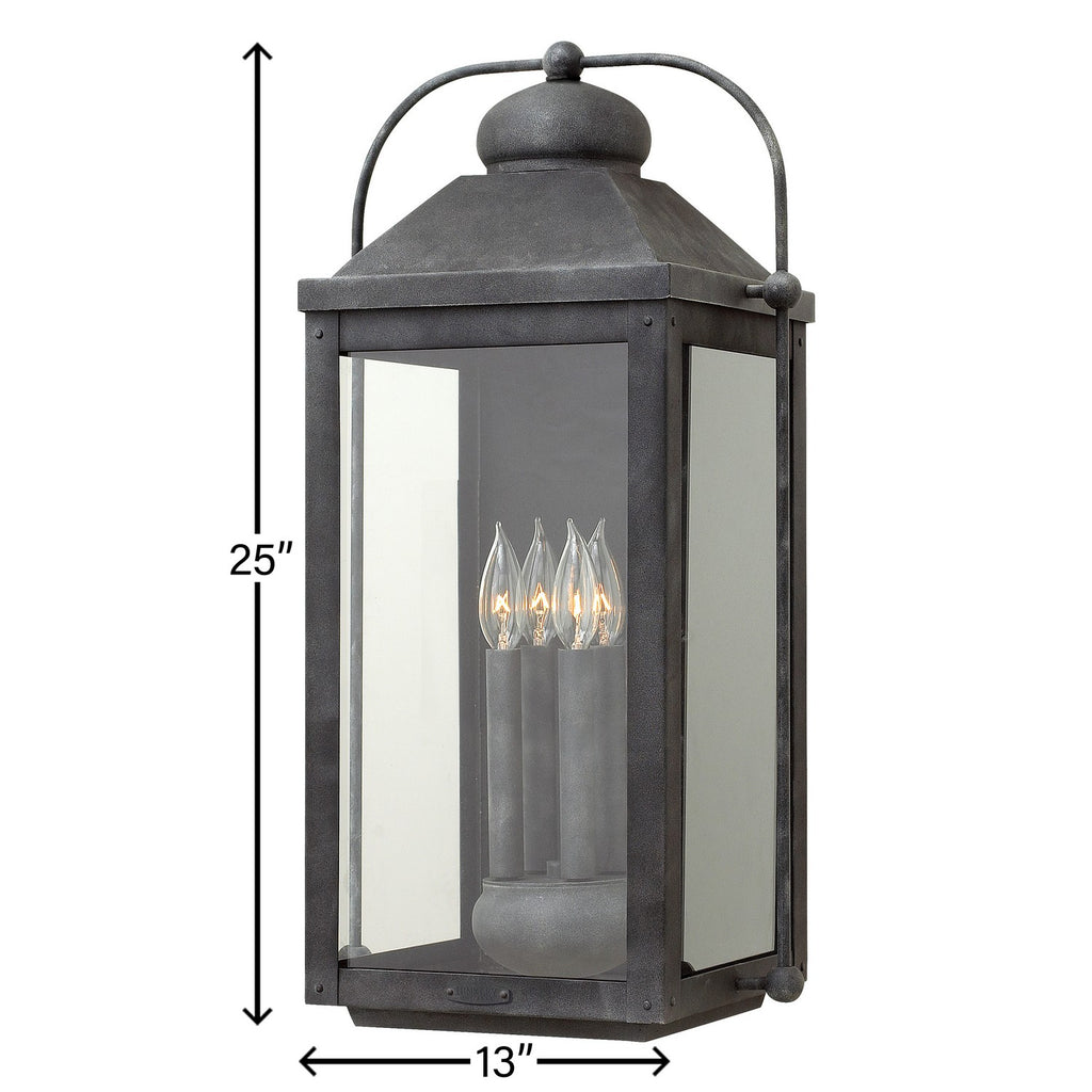 1858DZ Anchorage 4 Light Outdoor Wall Mount|Dimensions Image