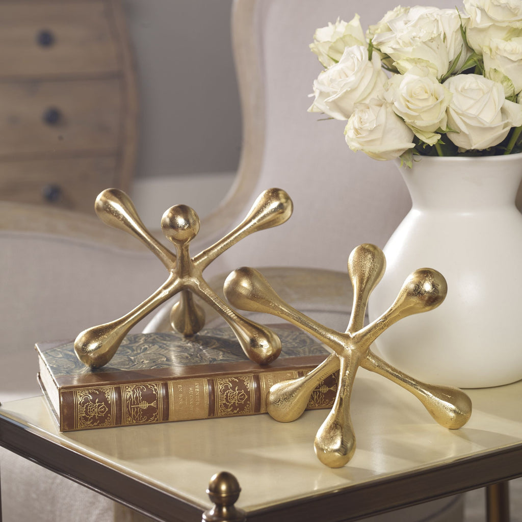 Rustic Statues and Bookends - Brass Finish Decor - Alternate Image