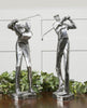 Metallic Silver Wall Street Lux Statues - Alternate Image