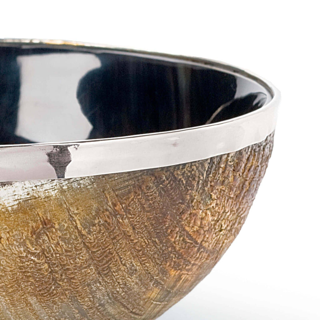 20-1049 Polished Horn And Brass Bowl | Alternate Image