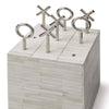20-1098 Tic Tac Toe Block (White Bone) | Alternate Image