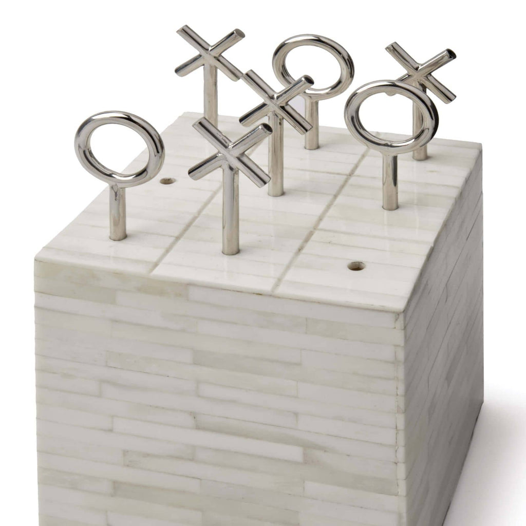 20-1098 Tic Tac Toe Block (White Bone) | Alternate Image