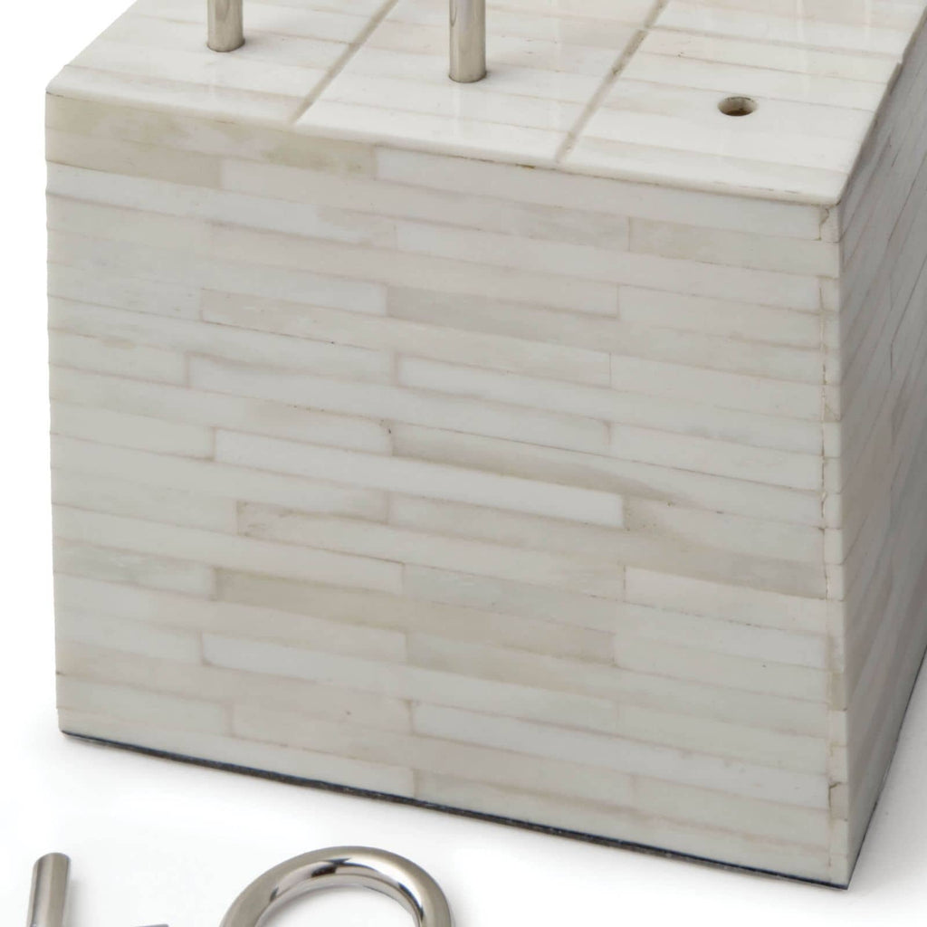 20-1098 Tic Tac Toe Block (White Bone) | Alternate Image