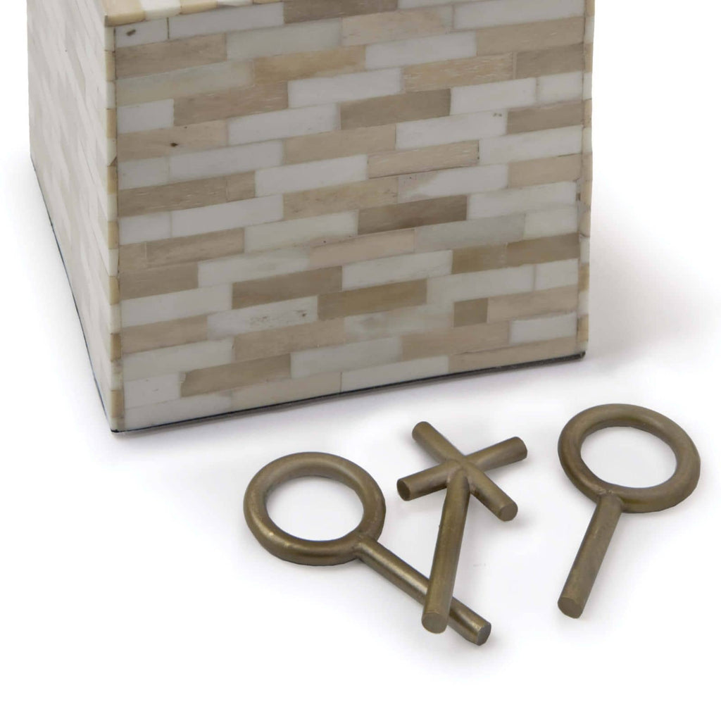 20-1099 Tic Tac Toe Block (Multi-Tone Bone) | Alternate Image