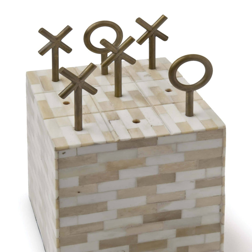 20-1099 Tic Tac Toe Block (Multi-Tone Bone) | Alternate Image