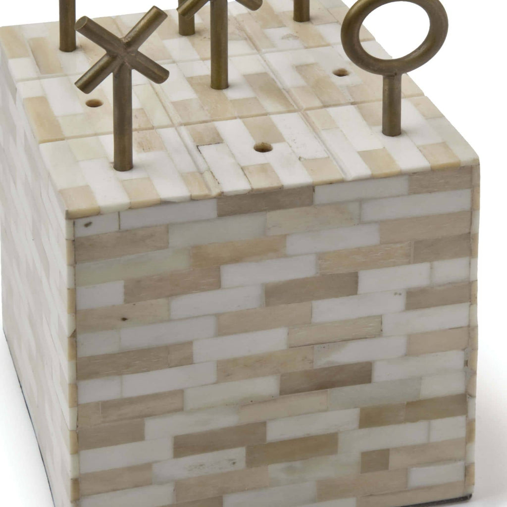 20-1099 Tic Tac Toe Block (Multi-Tone Bone) | Alternate Image