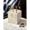 20-1099 Tic Tac Toe Block (Multi-Tone Bone) | Lifestyle Image