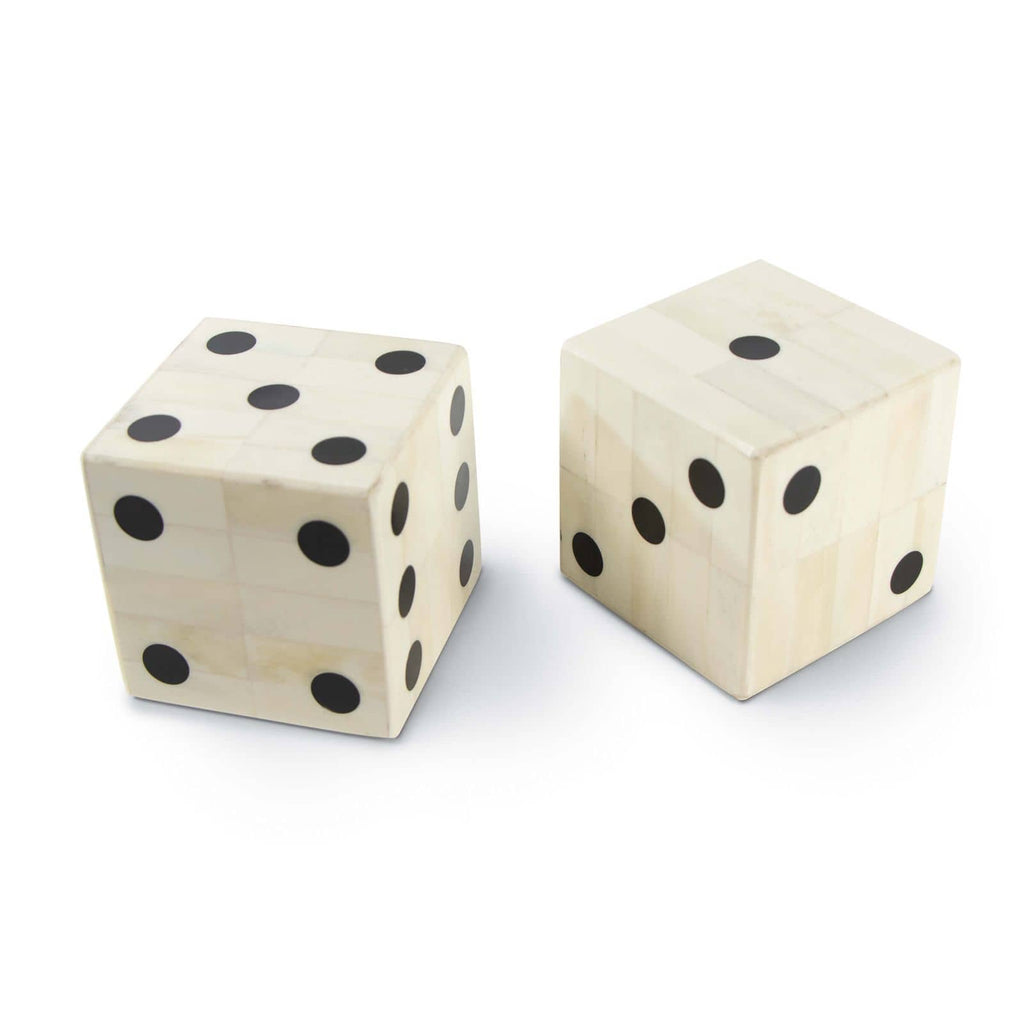 20-1413 Oversized Bone Gaming Dice Pair | Main Image