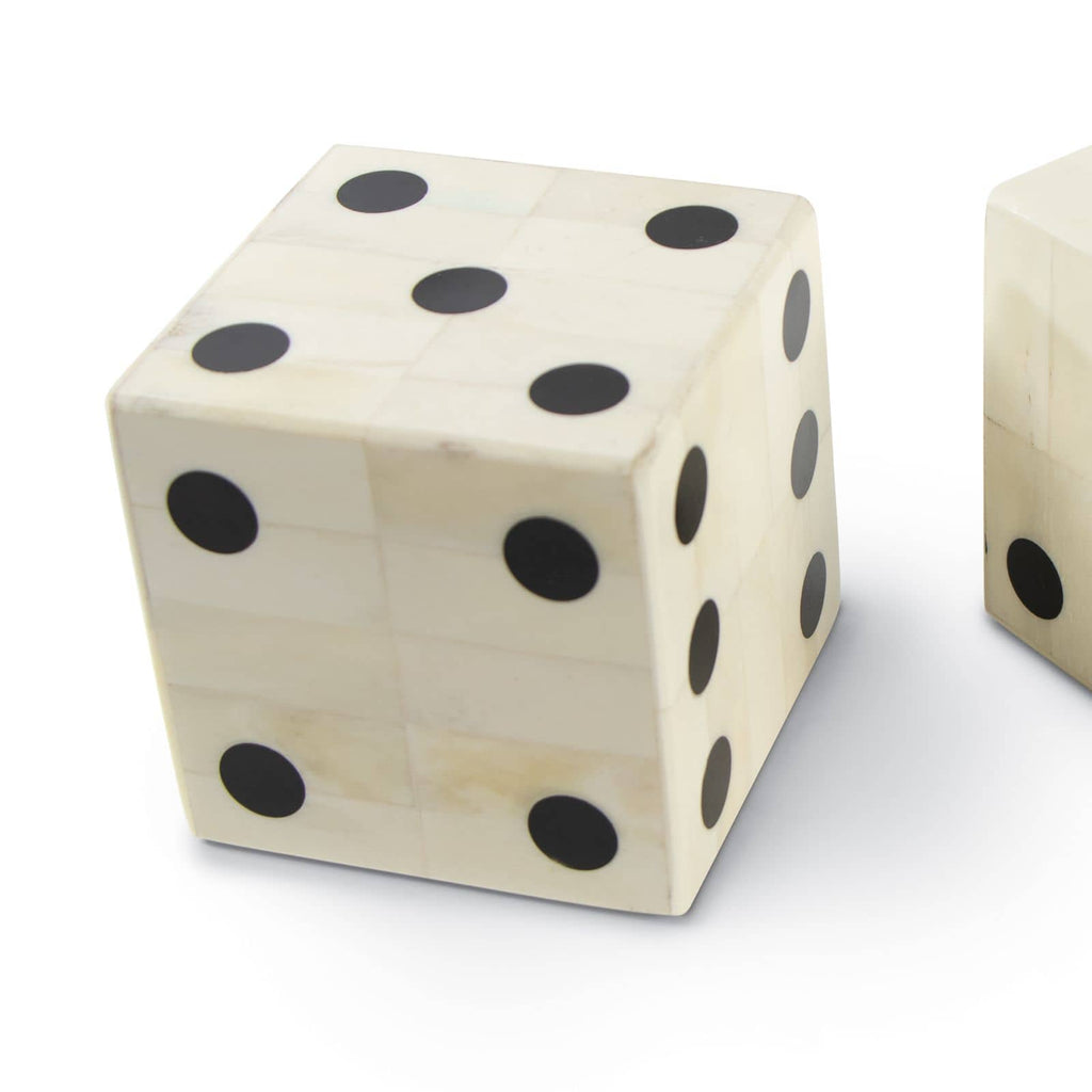 20-1413 Oversized Bone Gaming Dice Pair | Alternate Image