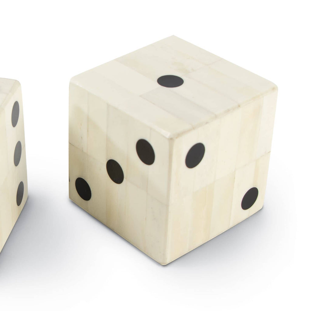 20-1413 Oversized Bone Gaming Dice Pair | Alternate Image