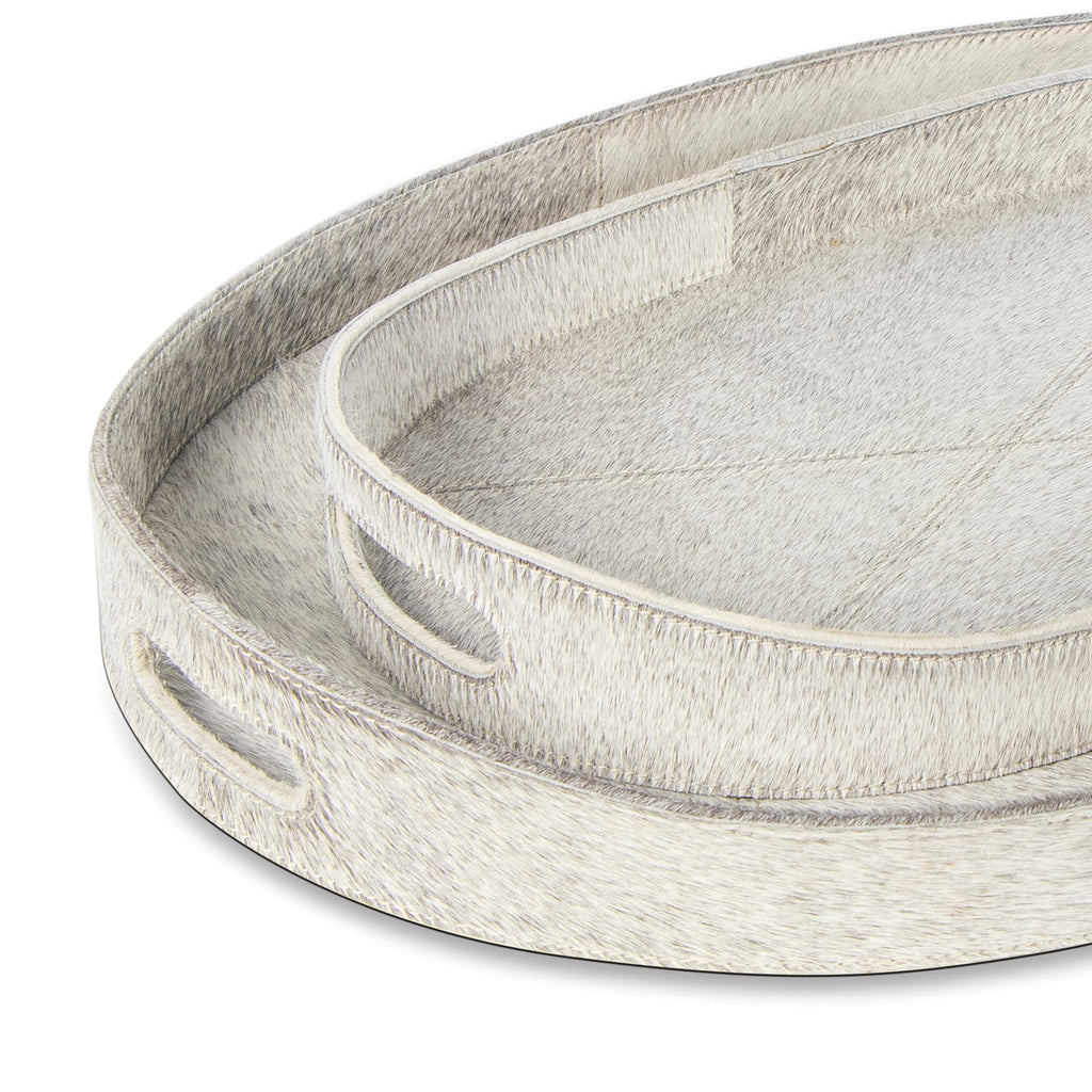 20-1463GRY Andres Hair on Hide Tray Set | Alternate Image