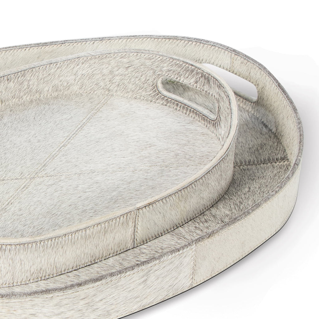 20-1463GRY Andres Hair on Hide Tray Set | Alternate Image