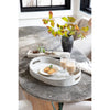 20-1463GRY Andres Hair on Hide Tray Set | Lifestyle Image