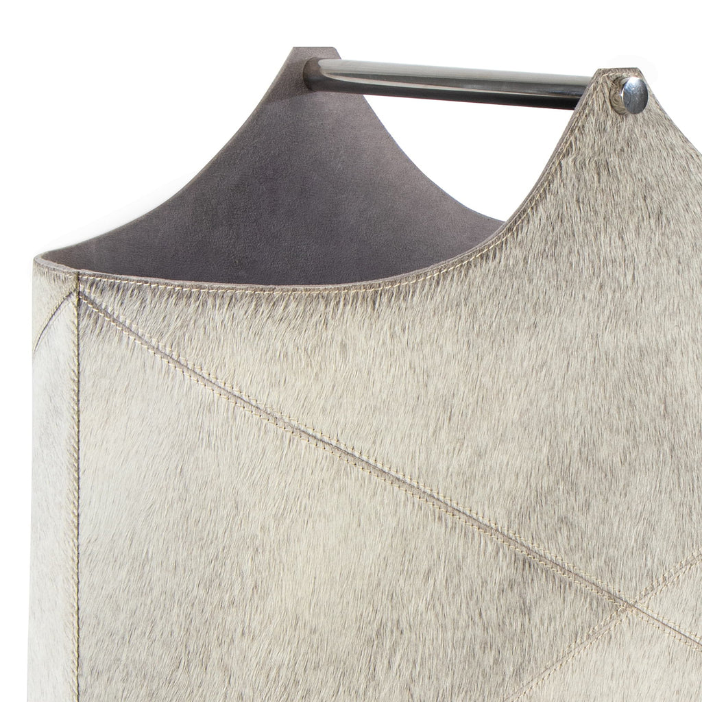 20-1464GRY Andres Hair on Hide Basket | Alternate Image