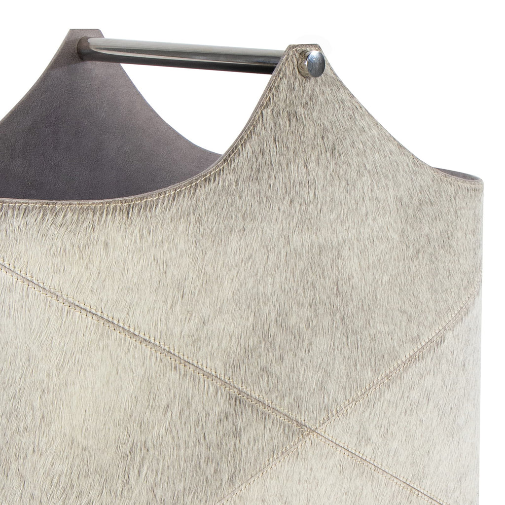 20-1464GRY Andres Hair on Hide Basket | Alternate Image