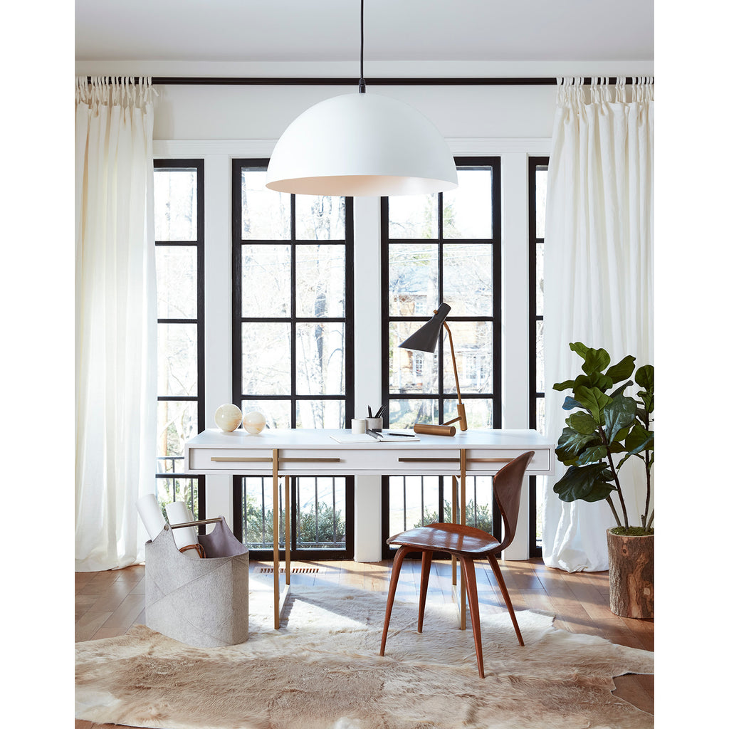 20-1464GRY Andres Hair on Hide Basket | Lifestyle Image