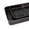 20-1504BLK Derby Rectangle Leather Tray Set | Alternate Image