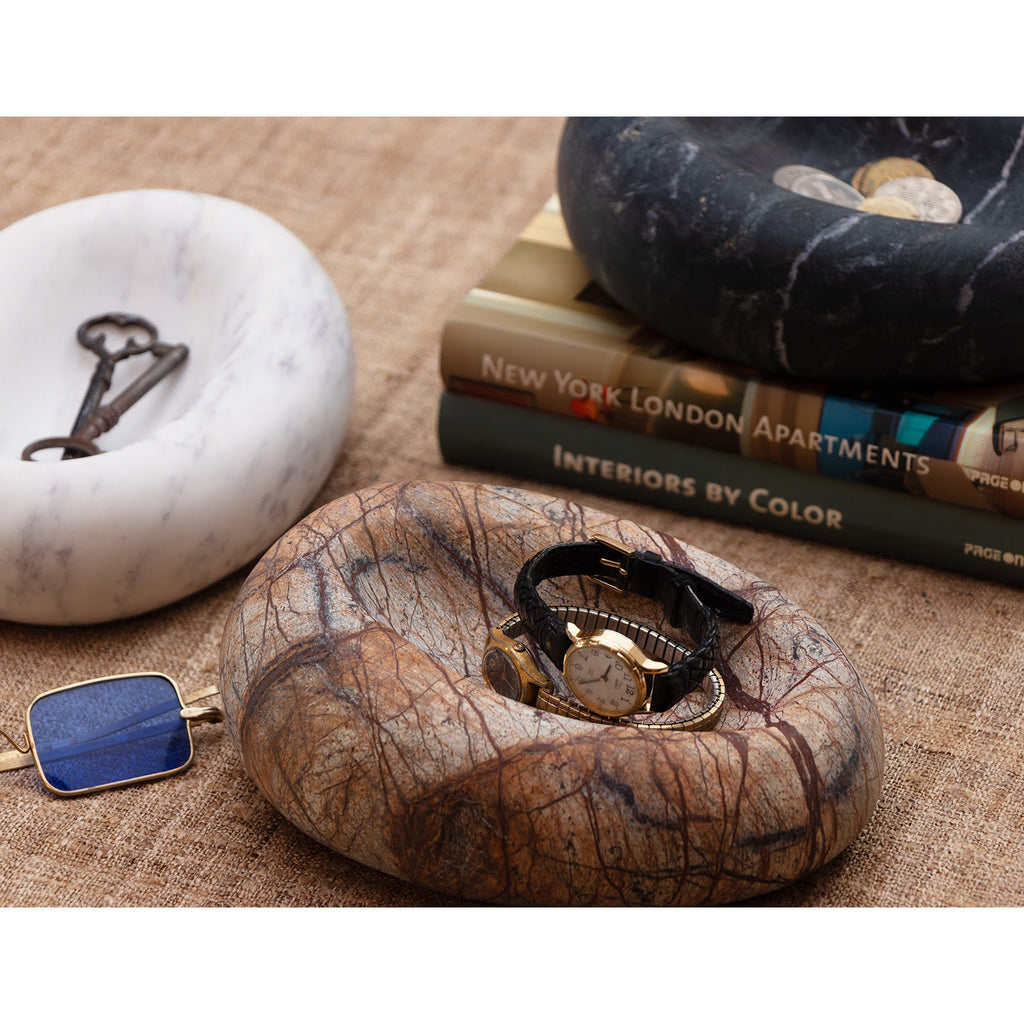 20-1583BRN Lagoon Marble Bowl | Lifestyle Image