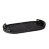 20-1609BLK Forte Leather Tray Oval | Main Image