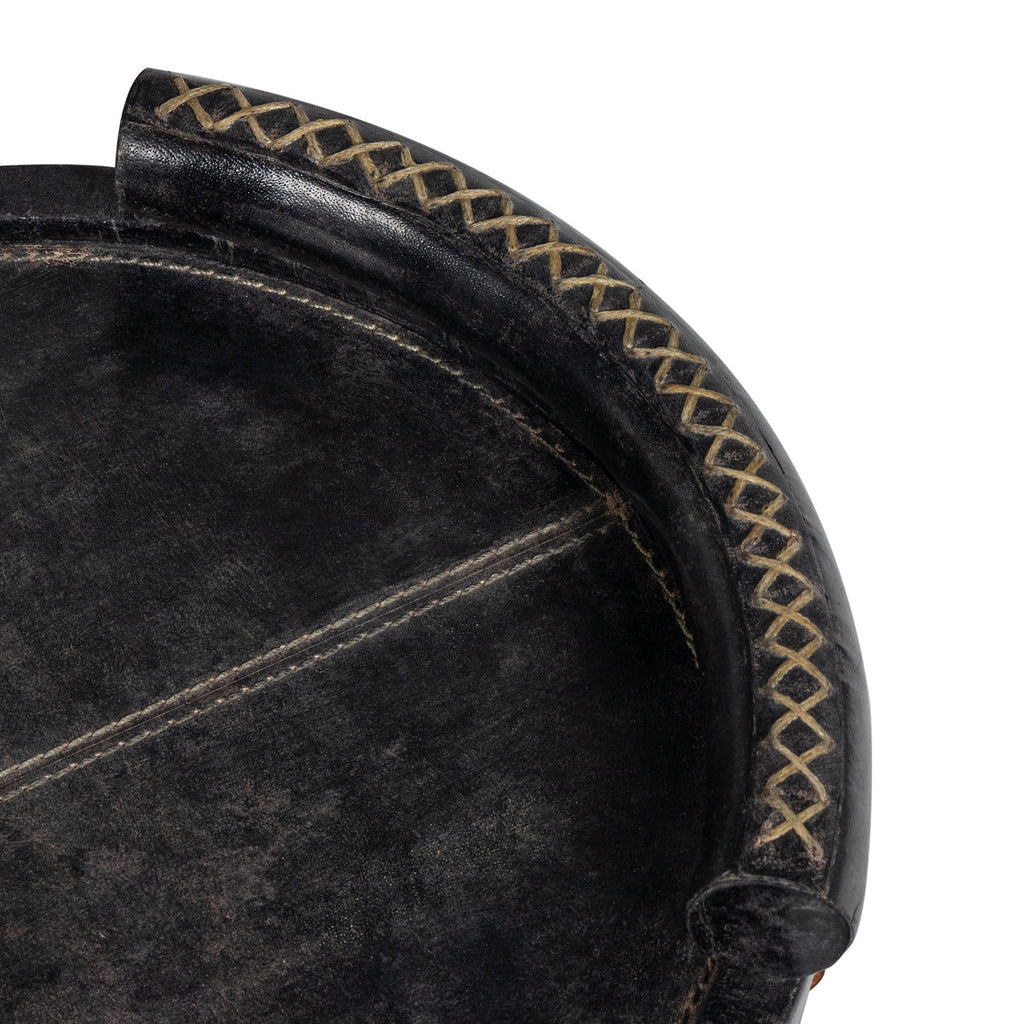 20-1609BLK Forte Leather Tray Oval | Alternate Image