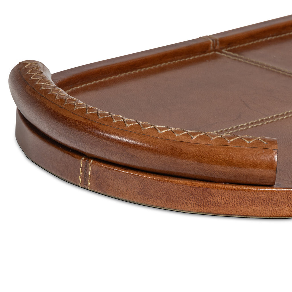 20-1609TAN Forte Leather Tray Oval | Alternate Image