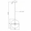 Crystorama Truax 16'' Pendant - Product Dimensions