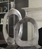 Handcrafted Aluminum Statues and Bookends with Textured Nickel Finish - Alternate Image